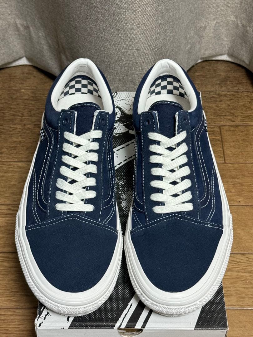 ヴァンズ スケート オールド スクール ポップ クッシュ ネイビー 29cm