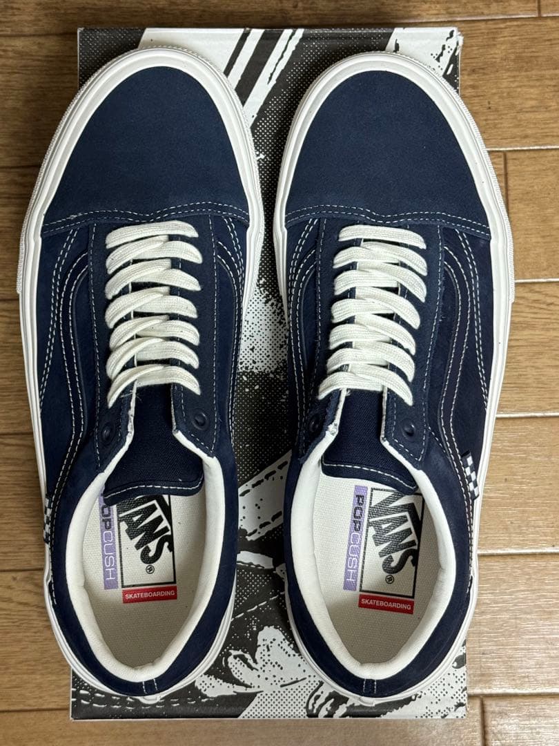ヴァンズ スケート オールド スクール ポップ クッシュ ネイビー 29cm