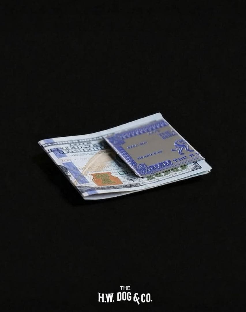 THE H.W. DOG&CO. MONEY CLIP マネークリップ 銀 青