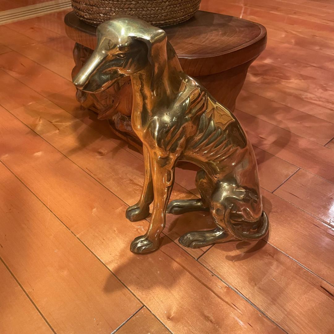 グレイハウンド の 置物　真鍮　オブジェ　ヴィンテージ　犬