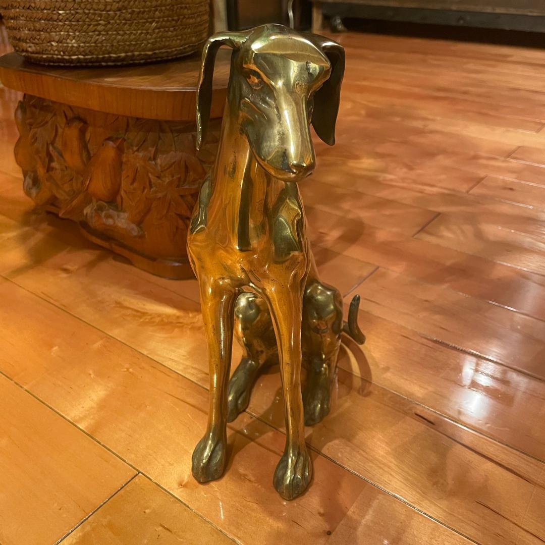 グレイハウンド の 置物　真鍮　オブジェ　ヴィンテージ　犬