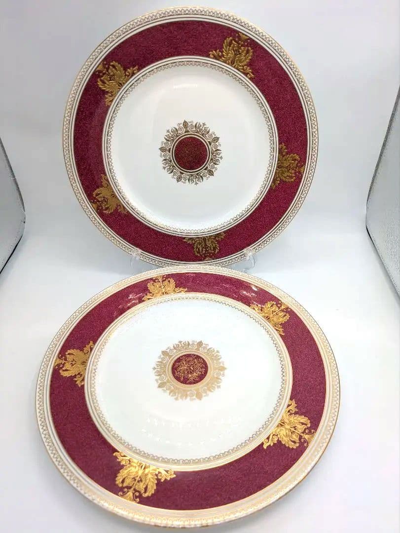 【最高級】ウェッジウッド　コロンビア パウダールビー　27cmプレート２枚セット