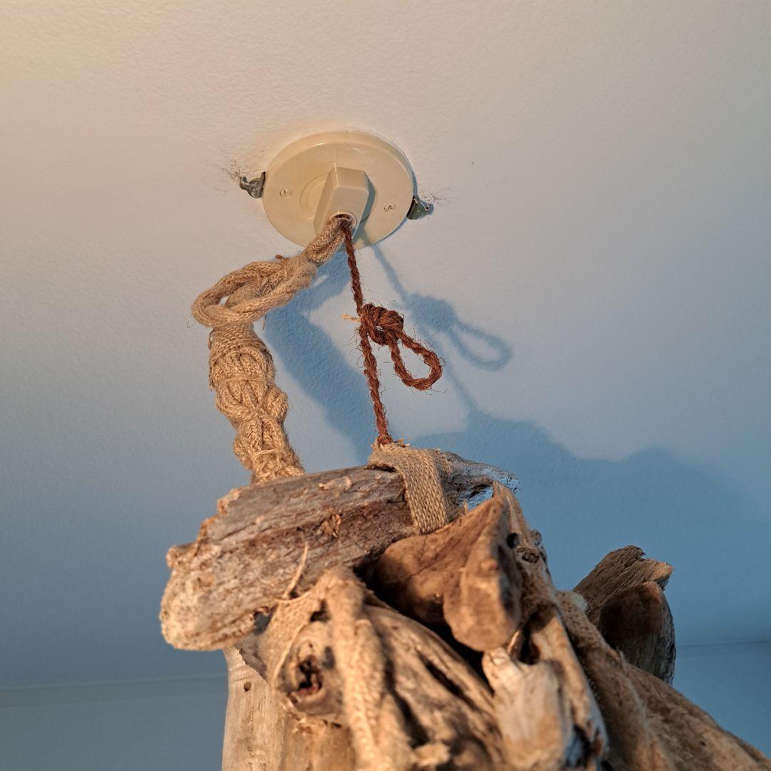 流木インテリア　6灯ペンダント　エジソン球付　ヴィンテージソケット　6〜10帖