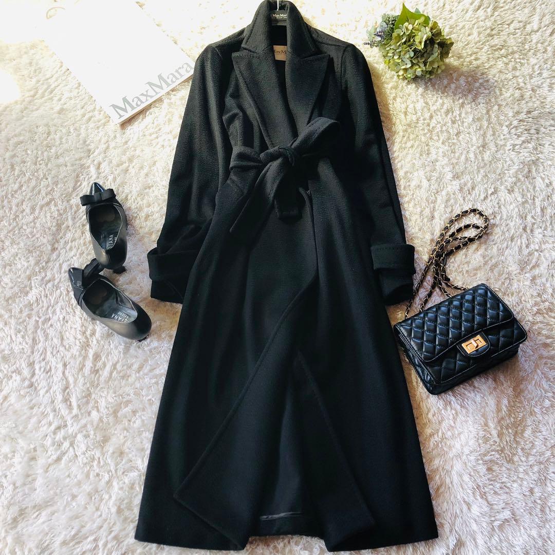 美品✨近年マックスマーラ マニュエラコート カシミヤ100% ブラック 40