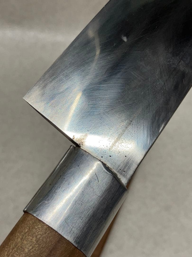 大きめ 職人手作り 和包丁 鎌型包丁 刃渡り約31cm 全長47.5cm