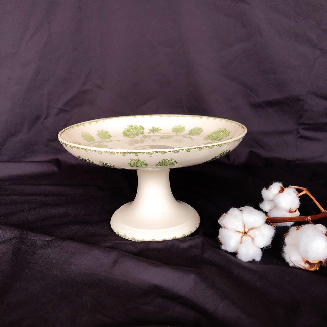 UCサルグミンヌ　ゼラニウム　コンポティエコンポート皿　フランスアンティーク食器