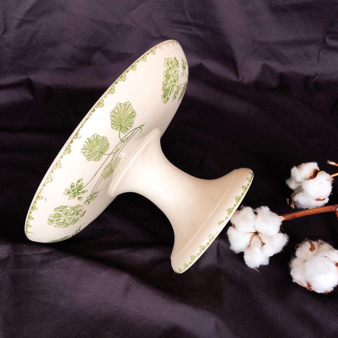 UCサルグミンヌ　ゼラニウム　コンポティエコンポート皿　フランスアンティーク食器