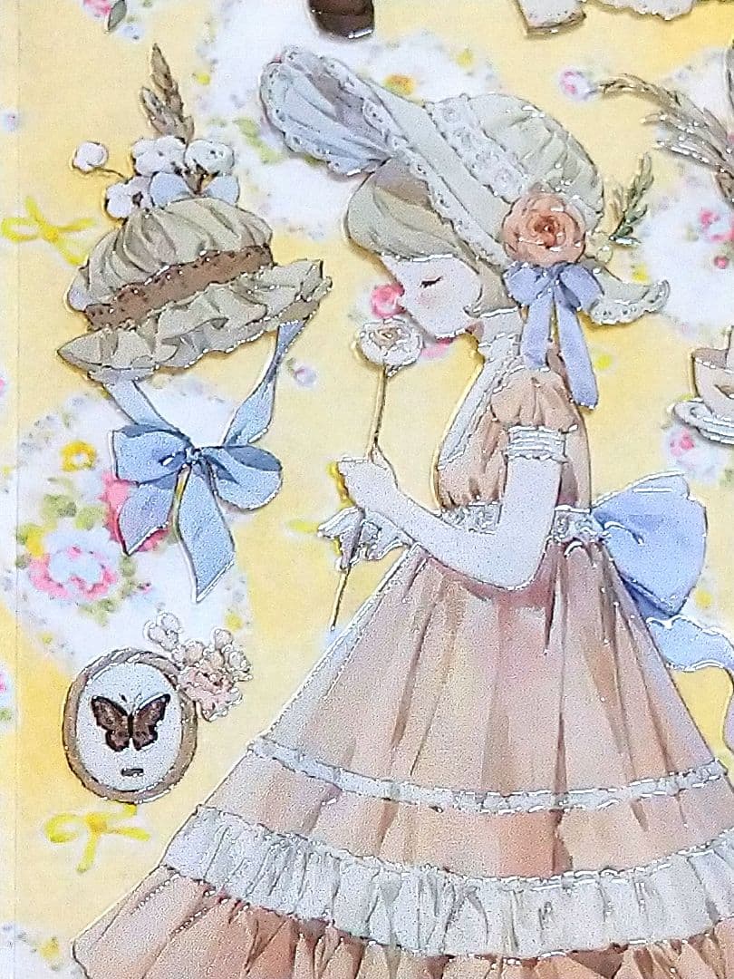 J1004＃花间小调(水晶)studiovi切り売り海外人物マステ女の子