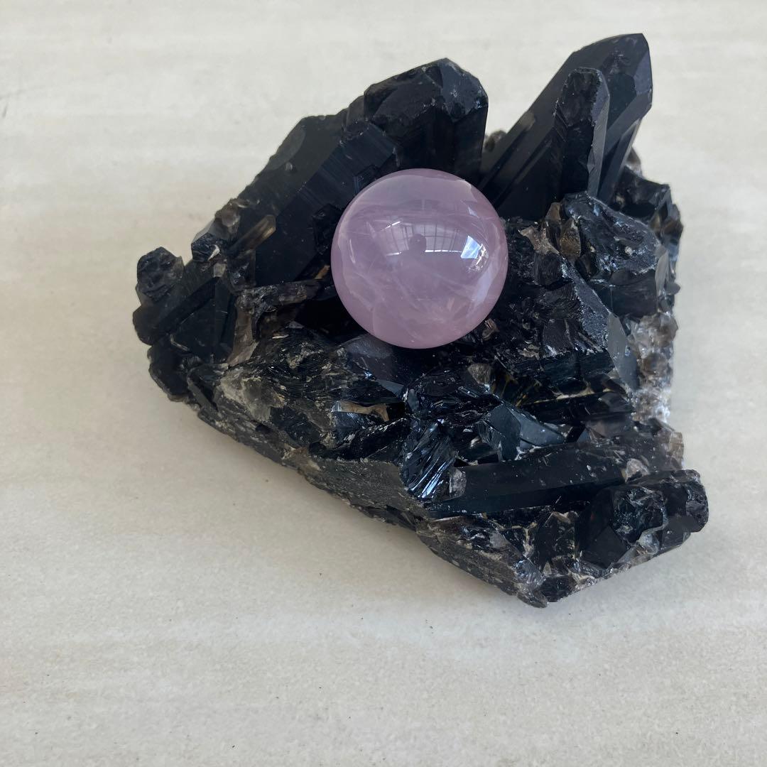 モリオンクラスター　黒水晶　パワーストーン　鑑賞石　天然石　自然石　原石