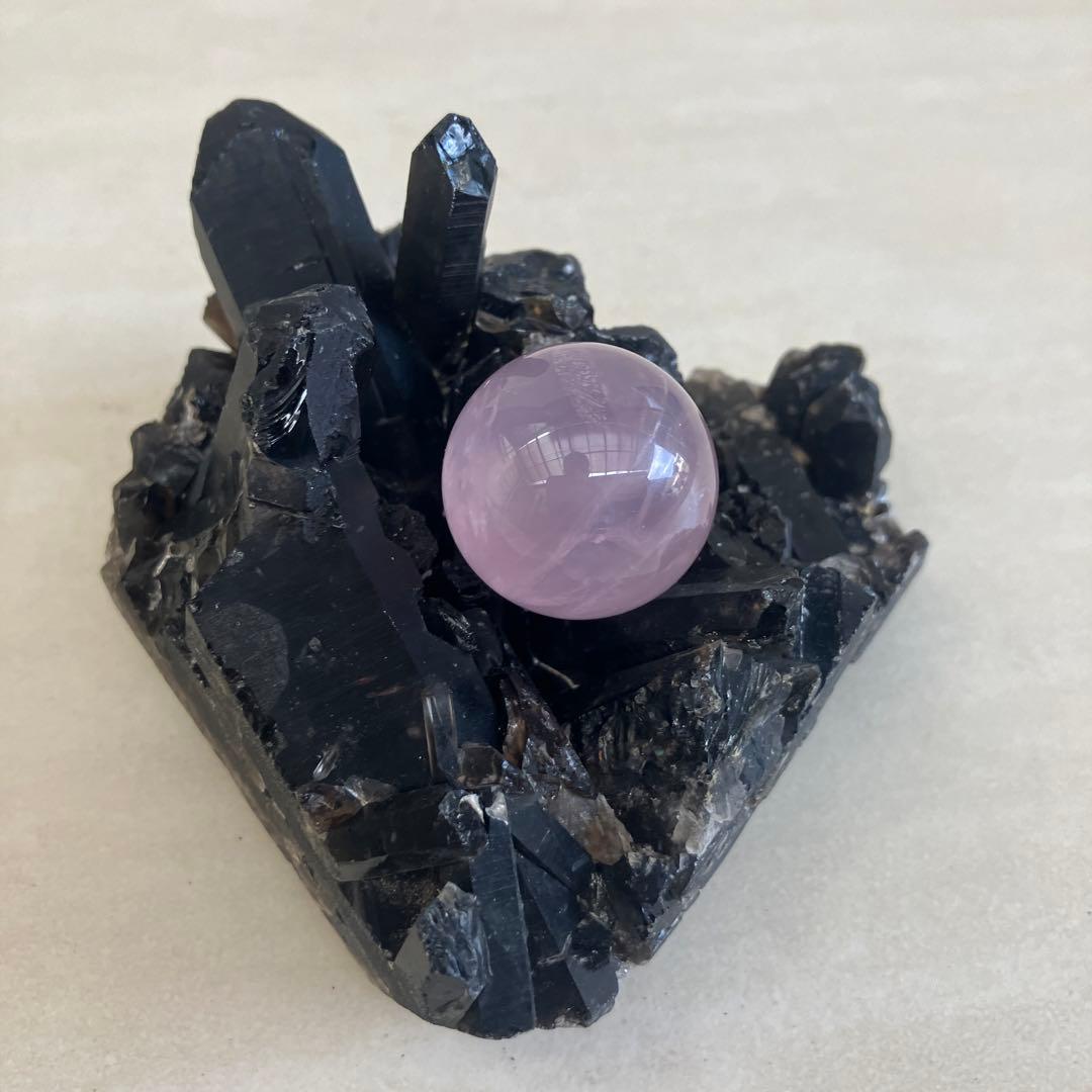 モリオンクラスター　黒水晶　パワーストーン　鑑賞石　天然石　自然石　原石