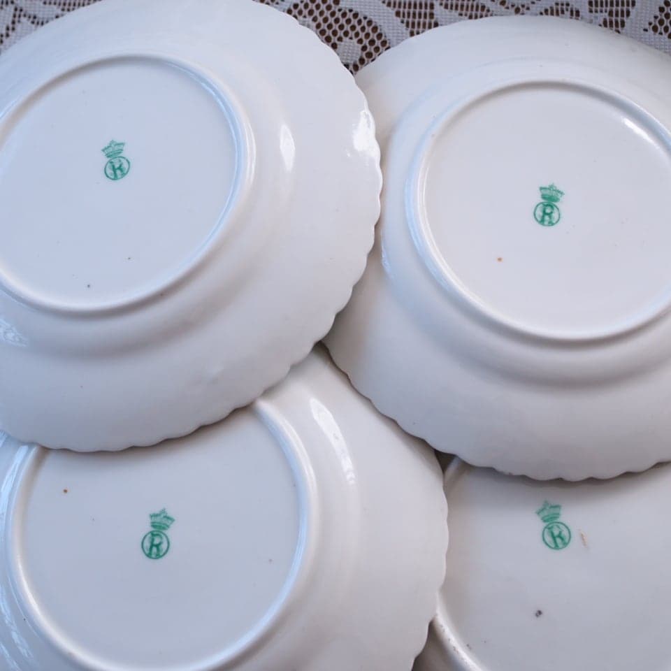 英国アンティーク　サミュエルラドフォード　プレート4枚セット　F1