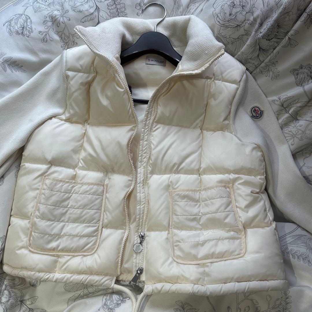 モンクレール ニットダウンカーディガン　ホワイト