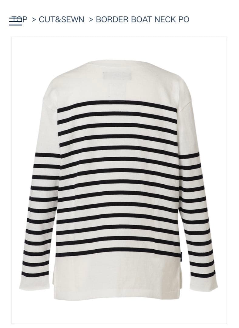 【MADISONBLUE 】BORDER BOAT NECK