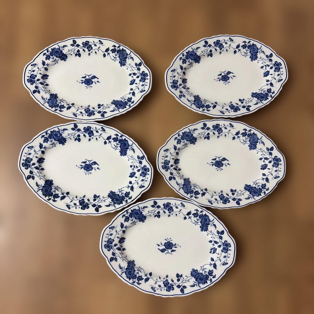 ロイヤルマイセン平皿5枚セット青色食器