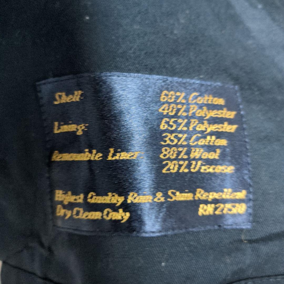 【レア物】ラルフローレン　チャップス　紺 ダブルブレスト トレンチコート　L