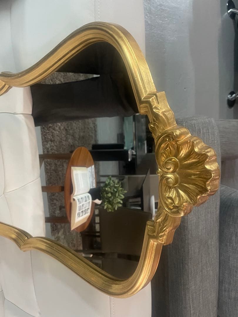 アンティーク　ゴールドミラー