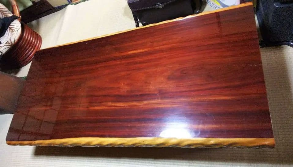 【 紫檀 】一枚板 テーブル 座卓 ちゃぶ台 アンティーク