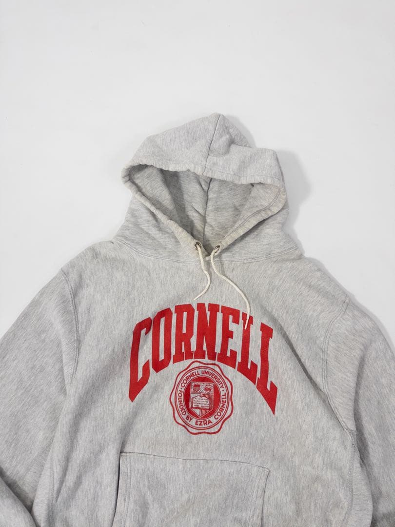 90s USA製 MVP 2段プリント リバースウィーブ　フーディ パーカー