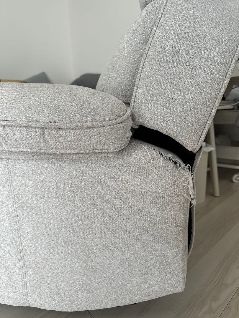 リクライニング1人掛けソファ ベージュ