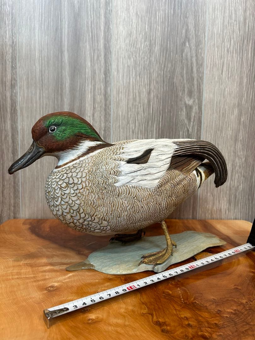 バードカービング　ヨシガモ　鴨　野鳥　（複数購入お値引き可）