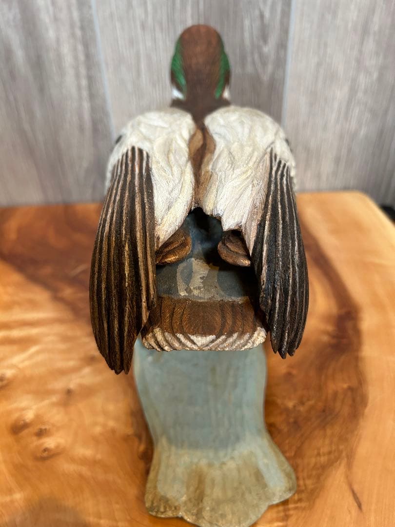 バードカービング　ヨシガモ　鴨　野鳥　（複数購入お値引き可）