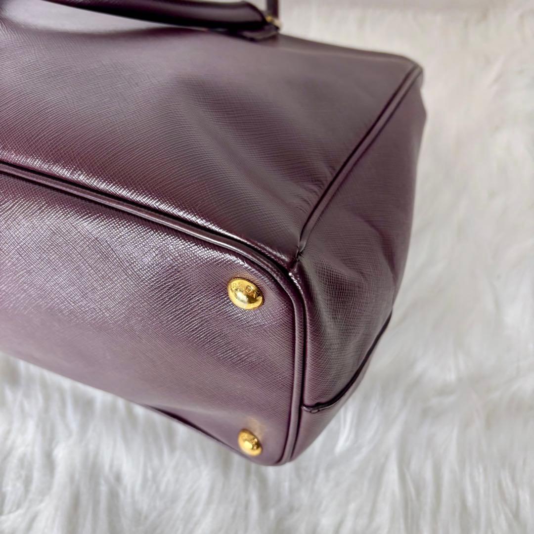 ✨PRADA プラダ ガレリア トートバッグ バーガンディ サフィアーノレザー