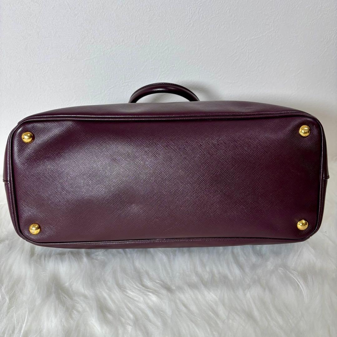 ✨PRADA プラダ ガレリア トートバッグ バーガンディ サフィアーノレザー