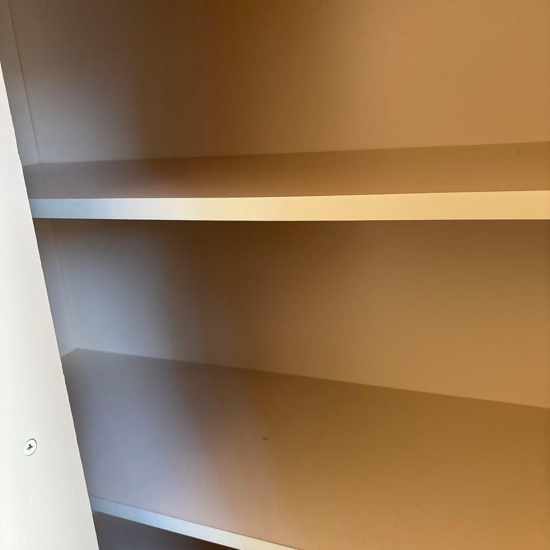 ぽん家具　ホワイト・本収納・押入れ整理ラック(スライドタイプ)