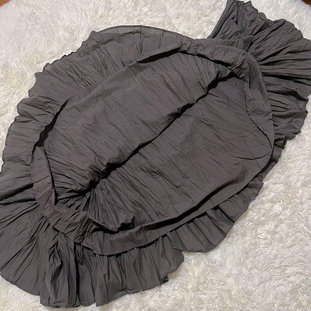 【極美品】mizuiro ind ボリュームフレアスカート グレー