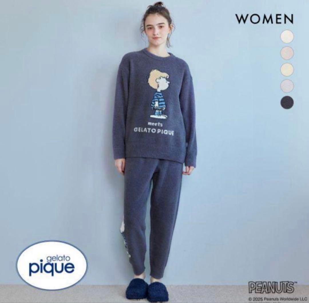 ＊未開封＊peanuts ベビモコ ジャガード プルオーバー ロングパンツ 上下