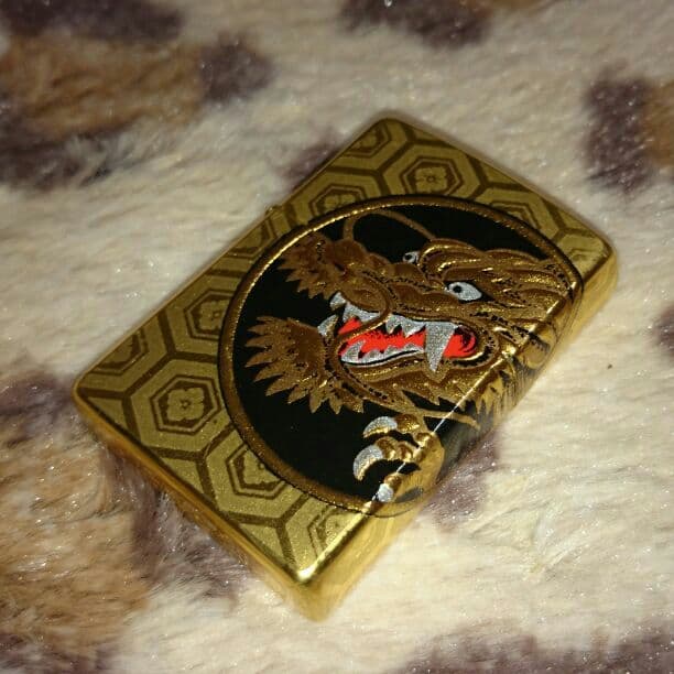 ジッポライター本金箔塗り