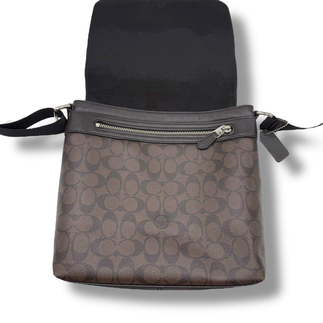 【良品】COACH コーチ メッセンジャーバッグ レザー PVC クロスボディ