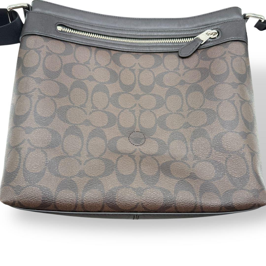 【良品】COACH コーチ メッセンジャーバッグ レザー PVC クロスボディ