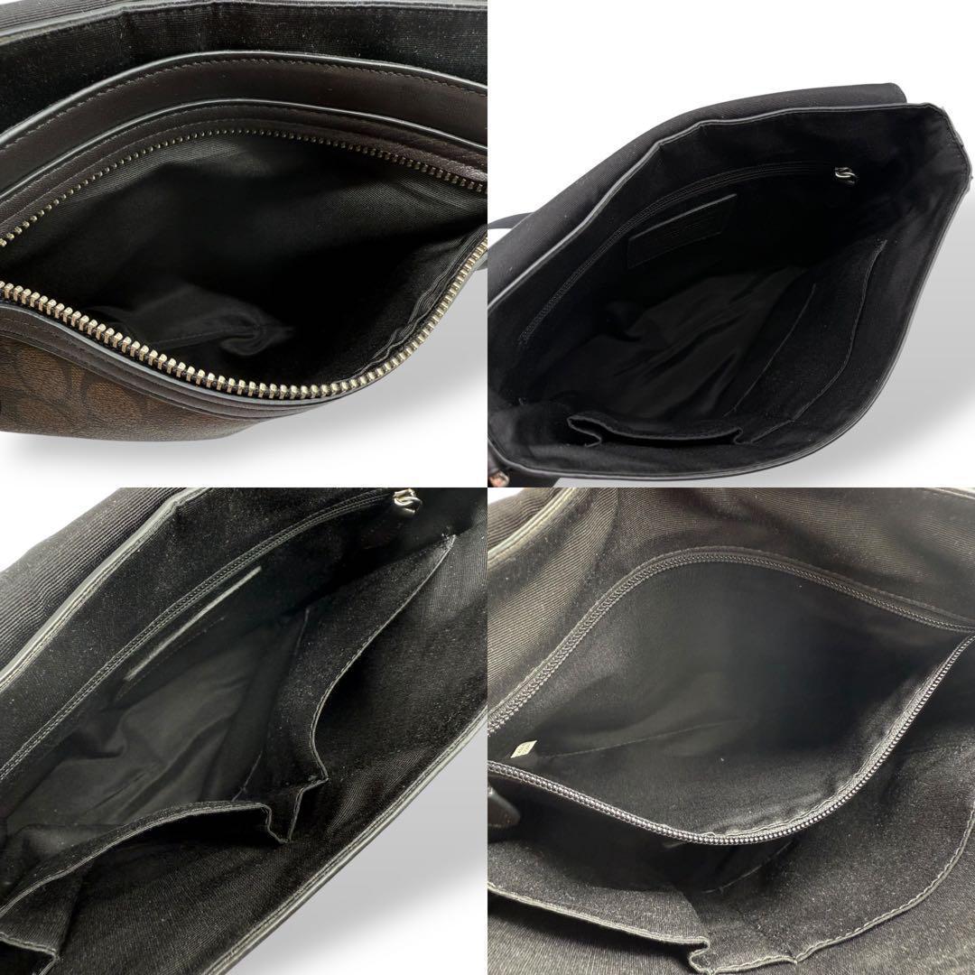 【良品】COACH コーチ メッセンジャーバッグ レザー PVC クロスボディ