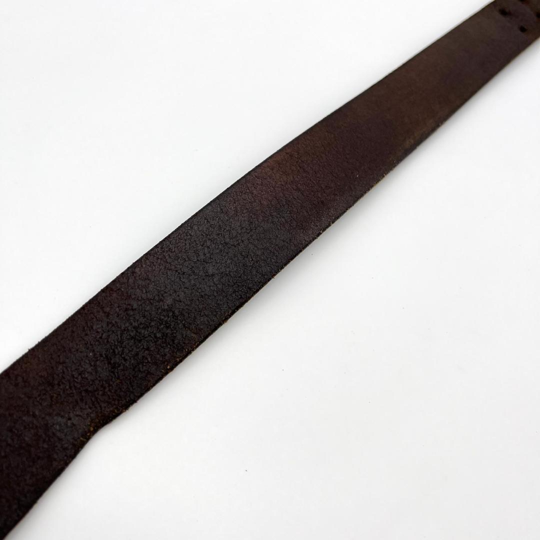 ヴィンテージワークス ベルト シルバーバックル ブラウン 茶 本革 レザー