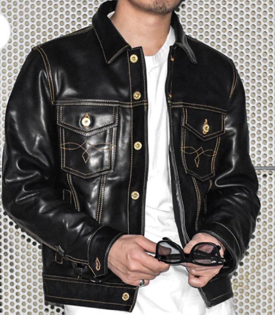 レザー　トラッカージャケット　ホースハイド