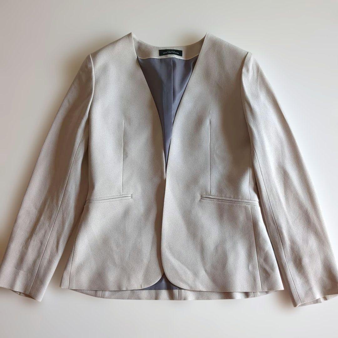 グリーンレーベルリラクシング パンツスーツ セットアップ カラーレス 38