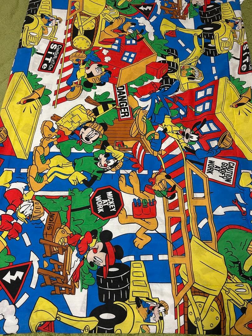 工事ミッキー　ビンテージシーツ