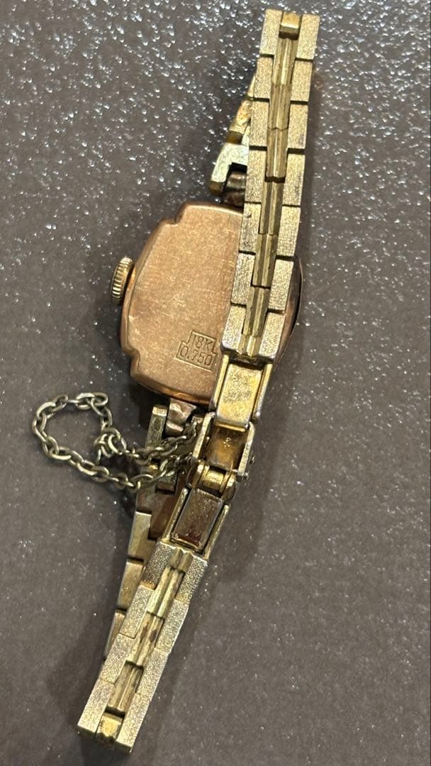 ゴ*ラ様 DEN-RO 18K 0.750 刻印 手巻き 17石 レディース