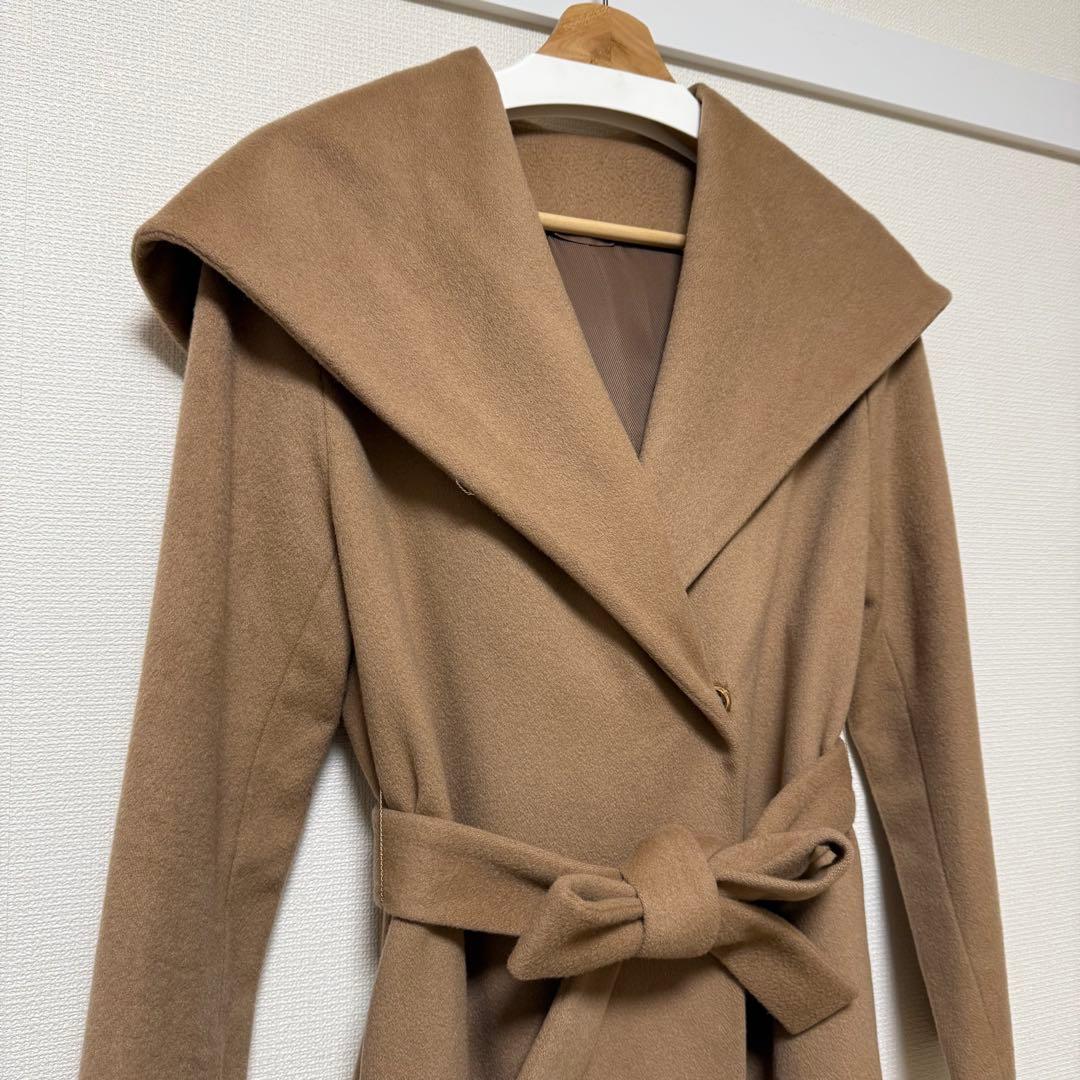 【美品】アナイ　カシミヤ100% ロングコート　イタリア製生地　キャメル　38