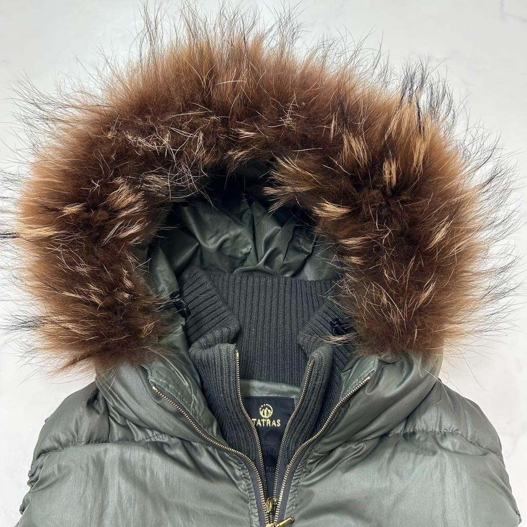 美品✨タトラス ダウンベスト ファー LTA-4128-10 サイズXS