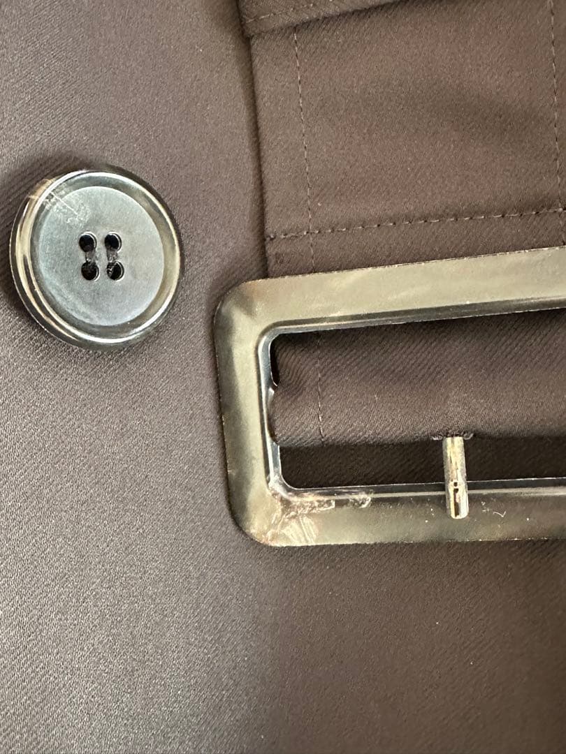 エムプルミエブラック　ベルテッド中綿入りロングトレンチコート