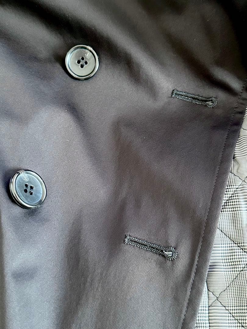 エムプルミエブラック　ベルテッド中綿入りロングトレンチコート