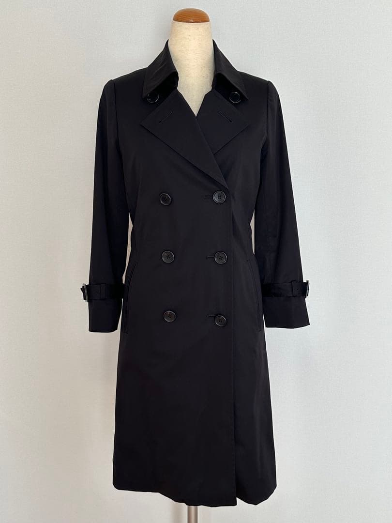 エムプルミエブラック　ベルテッド中綿入りロングトレンチコート