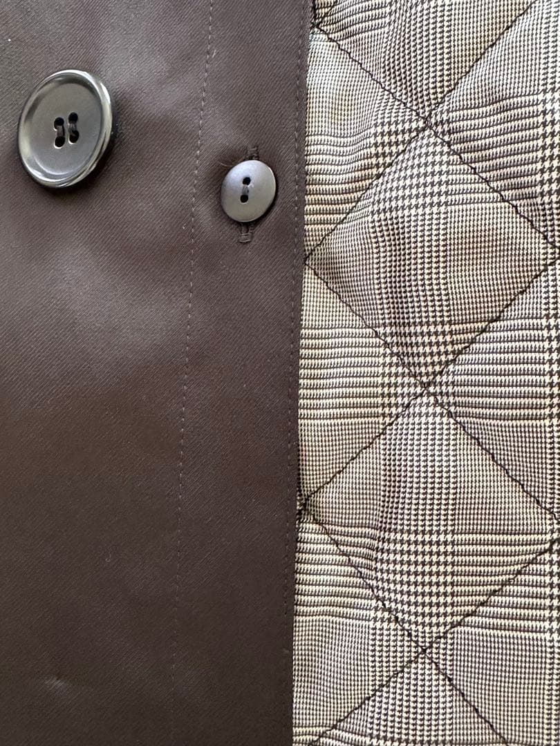 エムプルミエブラック　ベルテッド中綿入りロングトレンチコート