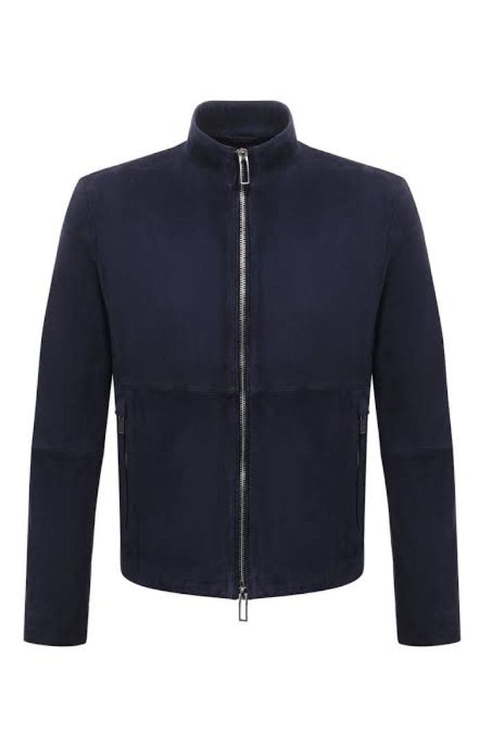 EMPORIO ARMANI レザー スウェード ジャケット 46 やぎ革