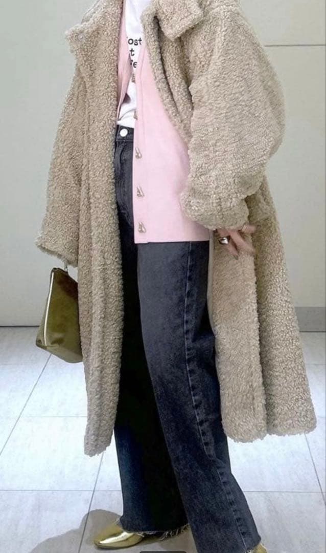 【お値下げ•人気商品•美品】アダムエロペ　ボアロングコート