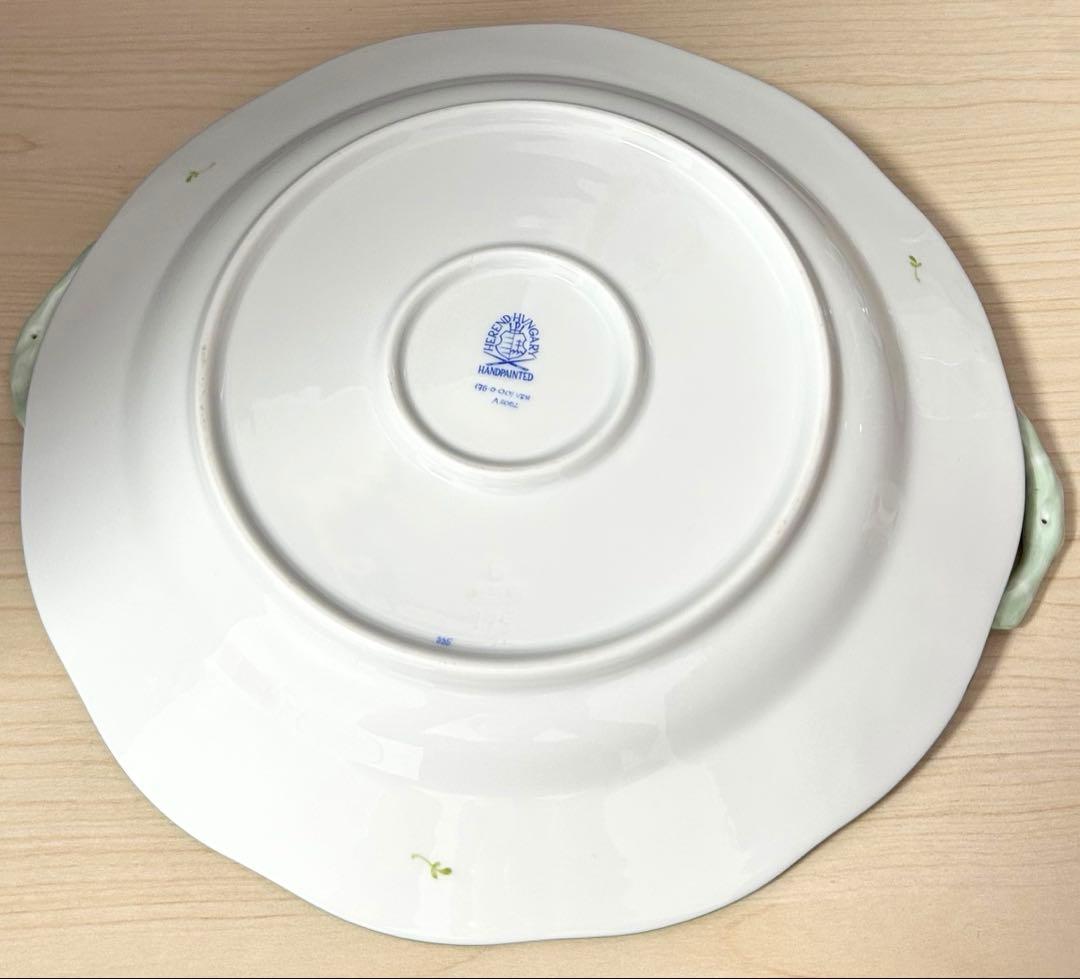 ※未使用保管品　美品　HEREND ヘレンド　ケーキプラター　ウィーンの薔薇