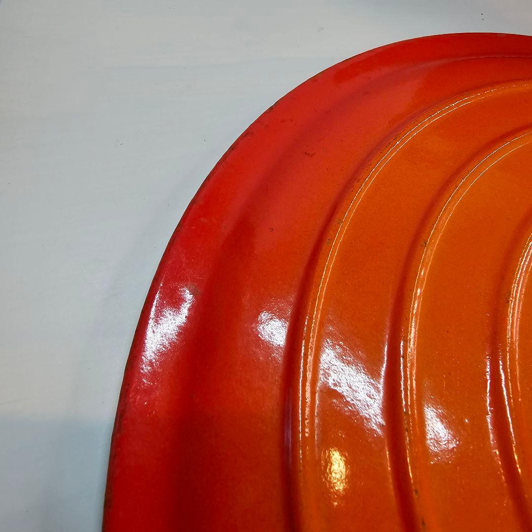 LE CREUSET ル・クルーゼ オレンジ 鋳鉄製 両手鍋 24cm