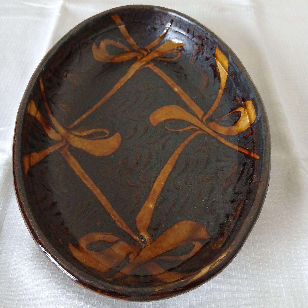 【新品】小代焼ふもと窯 井上尚之 オーバル楕円皿大